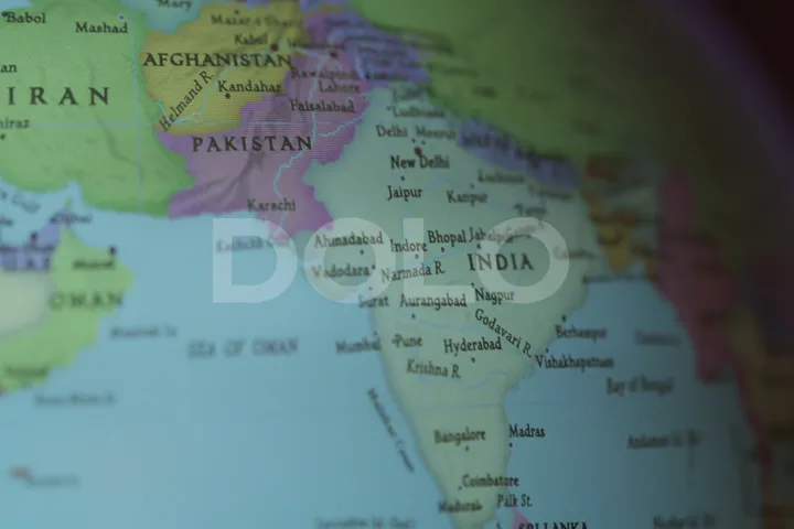 Cloud Projection Over the Middle East on a Globe, Version 4