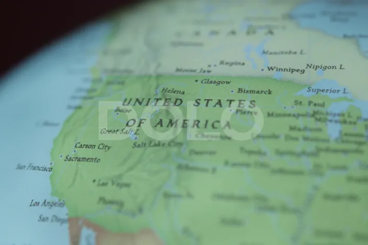 Clouds Projected Across the United States on a Globe, Version 1