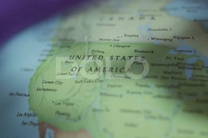 Cloud Projection Over the United States on a Globe, Version 2